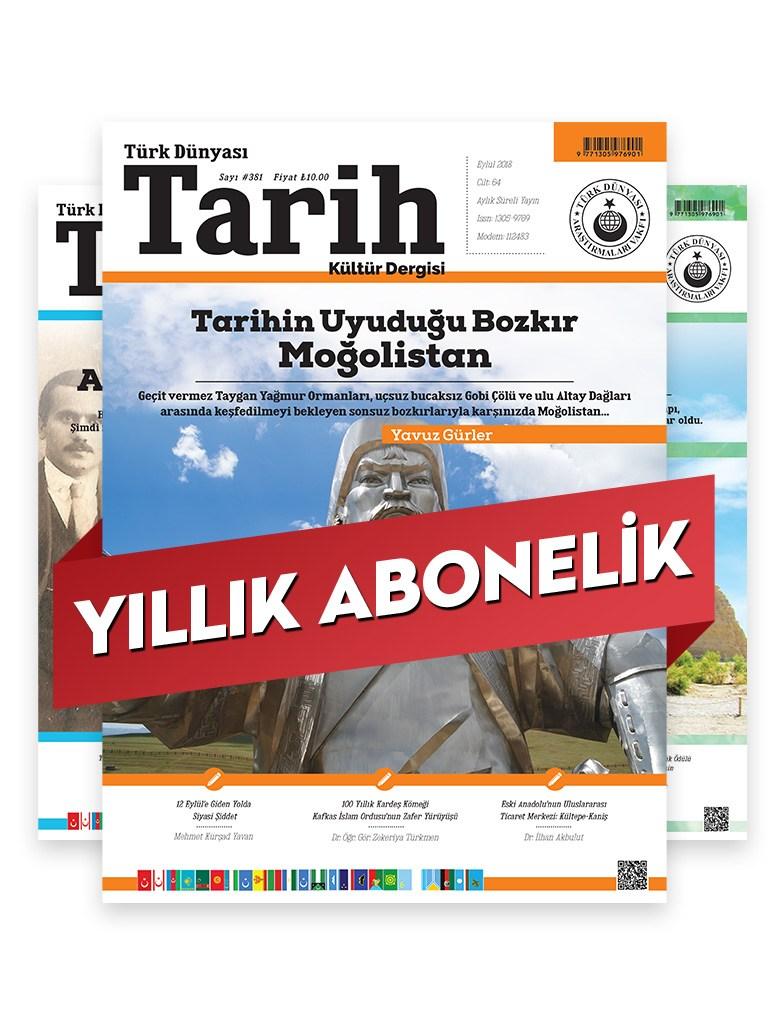 Türk Dünyası Tarih Kültür Dergisi | Yıllık Aboneliği 1